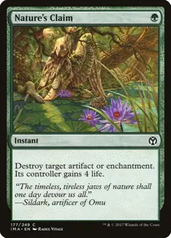 Magic The Gathering MTG NATURE'S CLAIM Iconic Masters NM Near Mint - Image 1