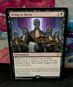 magic the gathering - Dying to Serve - Enchantment - Black - Rare - Swamp - Image 1