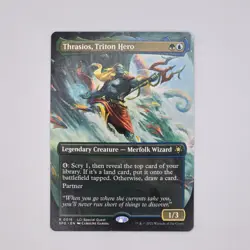 Thrasios, Triton Hero (Borderless) - SPG #16 Rare - NM / Mint Special Guest Sing - Image 2