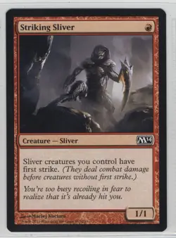 Magic the Gathering Striking Sliver M14 Core Set x1 MTG Free Shipping! - Image 1