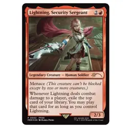 MTG Lightning, Security Sergeant Final Fantasy Promo PRM FOIL NM Near Mint - Image 1