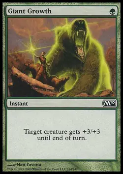 MTG Magic - Giant Growth - Magic 2010 - Common - Foil Near Mint - Image 1