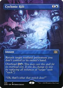 Cyclonic Rift (Borderless FOIL) - Near Mint (NM) - Double Masters (2XM 2020) - Image 1