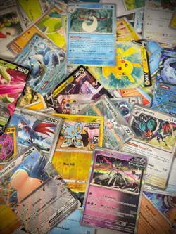 Pokemon Card Lot 105 Cards - Holo/Reverse Holos/V/EX FREE SHIPPING! - Image 1
