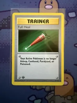 FULL HEAL Pokemon Card - WOTC - 1st Edition - Base Set - Shadowless - 82/102 NM - Image 1