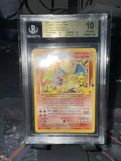 BGS 10 Celebrations Charizard Pokemon Card 2021 Celebrations Classic Collection - Image 1