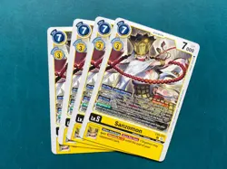 Sanzomon EX6-025 Playset Infernal Ascension Digimon Card Game x4 - Image 1