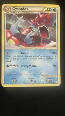 Pokemon Gyarados TCG Reverse Holo Rare Card Red HeartGold SoulSilver 123/123 - Image 1