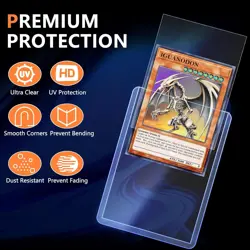 250 PCS Top Loaders Trading Card 50 TopLoaders + 200 Soft Sleeves, Clear - Image 2