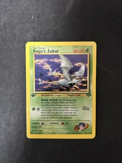 2000 Gym Challenge Koga's Zubat 83/132 1st Edition Pokemon Card Vintage WOTC D - Image 1