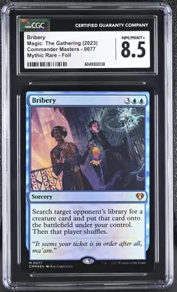 BRIBERY Commander Masters Foil Mythic CGC 8.5 MTG [Nostalgium] - Image 1