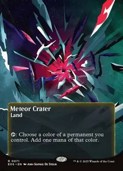 Near Mint, English - 1 x MTG Meteor Crater (0071) - Borderless Edge of Eternitie - Image 1