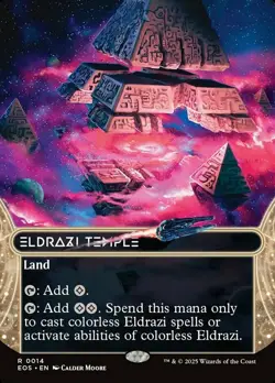 Near Mint, English - 1 x MTG Eldrazi Temple (0014) - Foil - Borderless Edge of E - Image 1