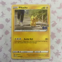 Pokemon TCG Pikachu 027/078 Pokemon GO Set Cosmos Holo Promo - Image 1