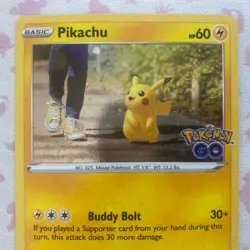 Pokemon TCG Pikachu 027/078 Pokemon GO Set Cosmos Holo Promo - Image 2