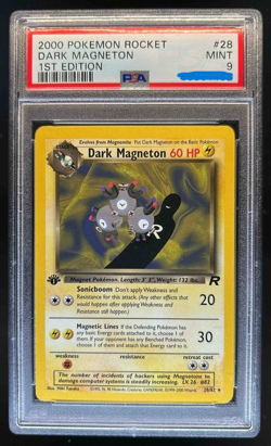 2000 Pokemon Team Rocket #28 Dark Magneton 1st Edition Rare / MINT PSA 9 *2012 - Image 1