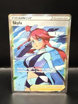 Pokemon Skyla Full Art Trainer Ultra Rare Shining Fates Pokemon 072/072 - Image 1