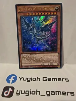 YUGIOH DEEP EYES WHITE DRAGON MVP1 1ST EDITION ULTRA LIGHT PLAYED - Image 1
