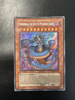 YuGiOh Vennominaga Deity Poisonous Snakes TAEV-EN013 1st Edition Secret Rare NM - Image 1