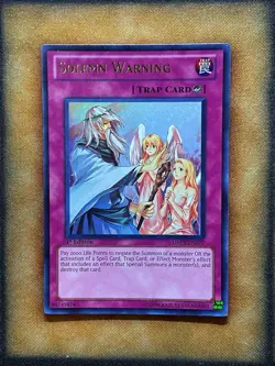 Yugioh Solemn Warning DREV-EN077 Ultra Rare 1st Ed LP - Image 1