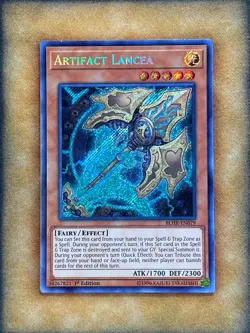 Yugioh Artifact Lancea BLHR-EN079 Secret Rare 1st Ed NM - Image 1
