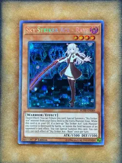 Yugioh Sky Striker Ace - Raye BLHR-EN089 Secret Rare 1st Ed NM - Image 1