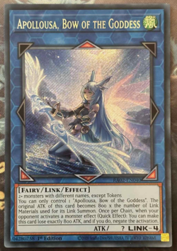 RA02-EN040 "Apollousa, Bow of the Goddess Secret Rare YuGiOh 1st Edition NEW! - Image 1