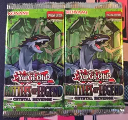2 YuGiOh Battles of Legend Crystal Revenge 1st Edition Hanging Blister Packs - Image 1