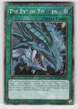 The Eye of Timaeus Yugioh RA04-EN192 Platinum Secret Rare PSR NM - Image 1