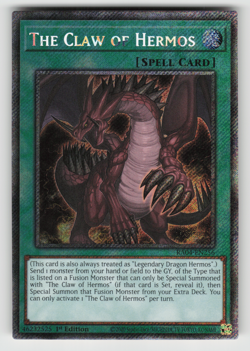 The Claw of Hermos Yugioh RA04-EN256 Platinum Secret Rare PSR NM - Image 1