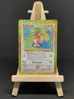 Farfetch'd 40/130 HOLO Prism Base 2 Vending Golden Sticker Pokemon Card Vintage - Image 1