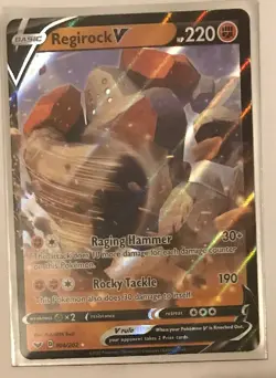 Regirock V - 104/202 - Rare Holo Card - Pokemon Sword & Shield MINT - Image 1