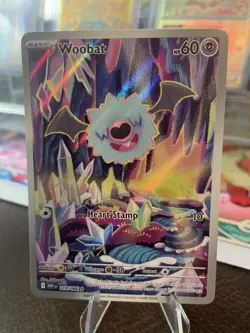 Woobat Pokemon Card TCG 119/086 Illustration Rare White Flare Black Bolt NM - Image 1
