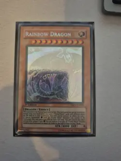 Rainbow Dragon TAEV-EN006 Ghost Rare 1st Edition Yugioh White Spot On Back - Image 1