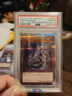 YUGIOH PSA 10 Prismatic Secret Rare Cyber Dragon PAC1-JP012 ALT ART GEM MINT - Image 1