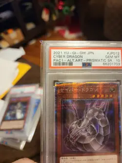 YUGIOH PSA 10 Prismatic Secret Rare Cyber Dragon PAC1-JP012 ALT ART GEM MINT - Image 3