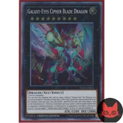 Yugioh Galaxy-Eyes Cipher Blade Dragon‎ EXFO-ENSE4 Super Rare NM - Image 1