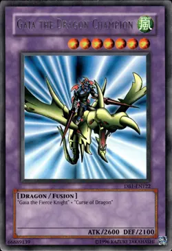 Gaia The Dragon Champion - Rare DB1-EN122 - LP - YuGiOh - Image 1