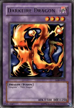 Darkfire Dragon - Rare LOB-E015 - LP - YuGiOh - Image 1