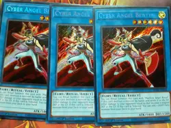 Yugioh Cyber Angel Benten X3 Secret Rare RA01-EN024 1st Near Mint Playset - Image 1