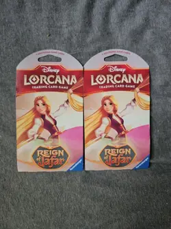 Disney Lorcana Trading Card Game - Reign of Jafar Booster Sleeved Rapunzel - Image 1