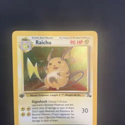 MINT - NM ~ Raichu 1st Edition Holo Rare Fossil 14/62 Pokemon TCG Card⚡⚡⚡⚡⚡ - Image 2