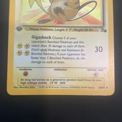 MINT - NM ~ Raichu 1st Edition Holo Rare Fossil 14/62 Pokemon TCG Card⚡⚡⚡⚡⚡ - Image 3