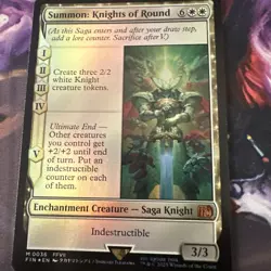 Summon: Knights of Round Magic Card Enchantment Creature Foil 036 - Image 1