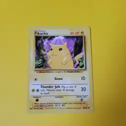 Pokemon TCG Pikachu Card 87/130 Base Set Common 87/30 Lightly Played - Image 1