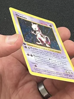 1999 Pokemon MEWTWO Base Set 1ST EDITION Shadowless HOLO Foil Rare Card 10/102 - Image 3