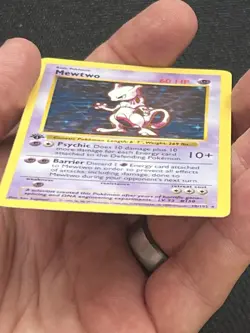 1999 Pokemon MEWTWO Base Set 1ST EDITION Shadowless HOLO Foil Rare Card 10/102 - Image 5