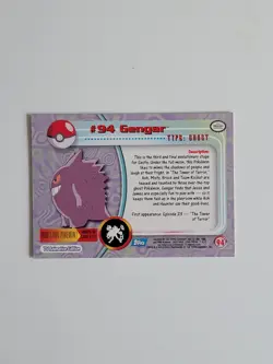 Pokemon Topps Gengar #94 - Standard Non Holo- Series 2 Blue Logo - Pokemon Card - Image 2