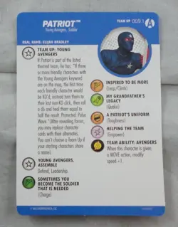 Heroclix Avengers Forever Patriot Team Up Card 009.1 - Image 1
