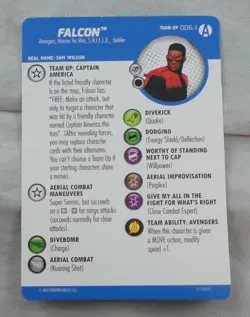 Heroclix Avengers Forever Falcon Team Up Card 006.1 - Image 1